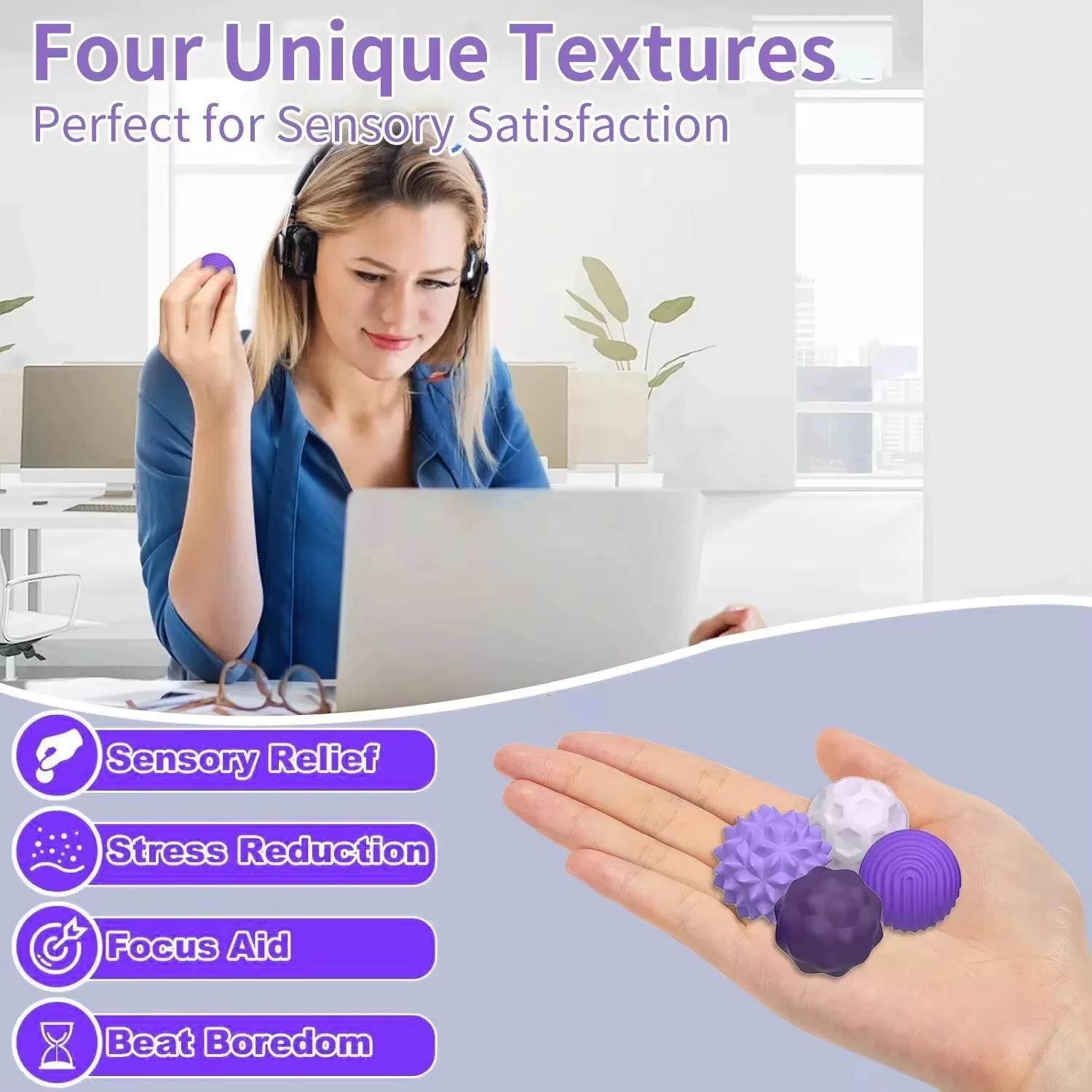 Boules sensorielles magnétiques en Silicone, balles d'inquiétude, autisme, apaisant, jouet Fidget po