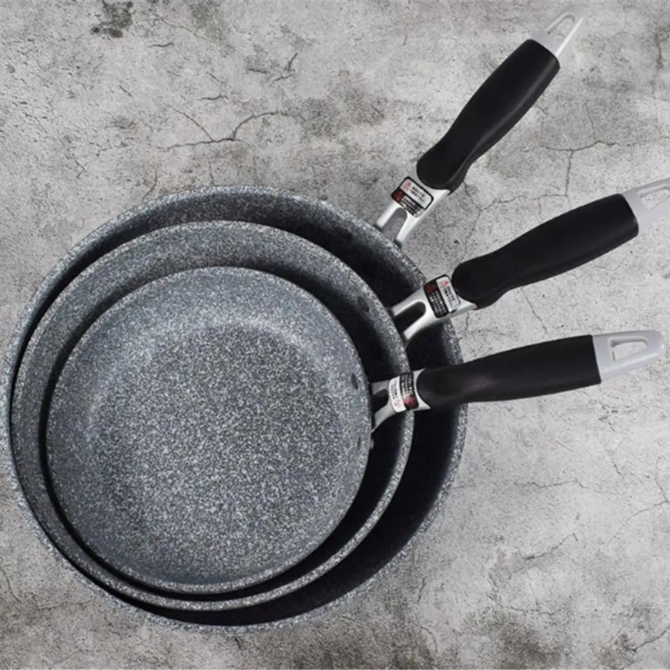 Poêle à Wok en pierre Durable, Pot en céramique antiadhésif, friteuse à Induction, cuisson de Steak,
