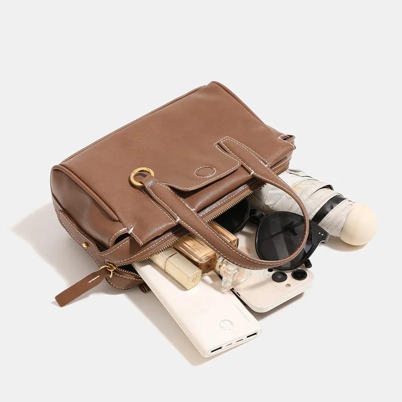 Sac à langer de luxe minimaliste haut de gamme pour femme, sac fourre-tout en cuir de créateur Paris