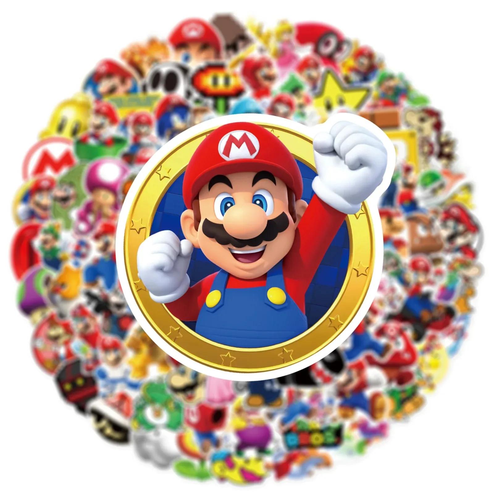 Autocollants du jeu Super Mario pour enfant, stickers waterproof, dessin animé, pour ordinateur port