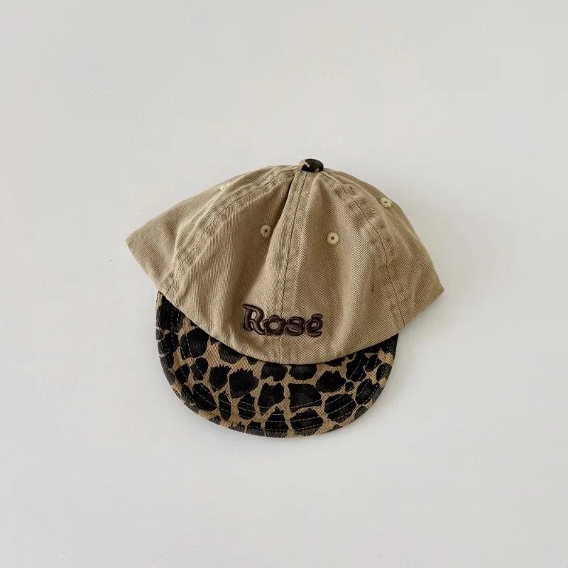 Nouvelle casquette de baseball pour bébé style Ins 2026, imprimé léopard, chapeau souple à visière p