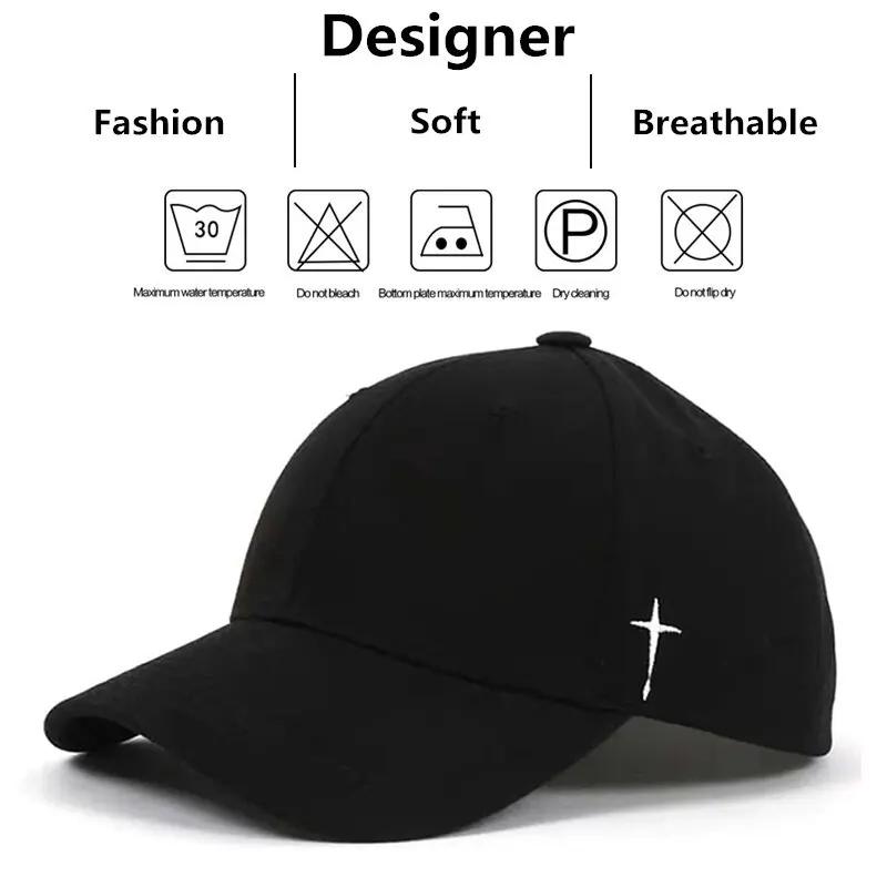 Casquettes de Baseball unisexes simples avec broderie de gouttes d'eau croisées, chapeau décontracté