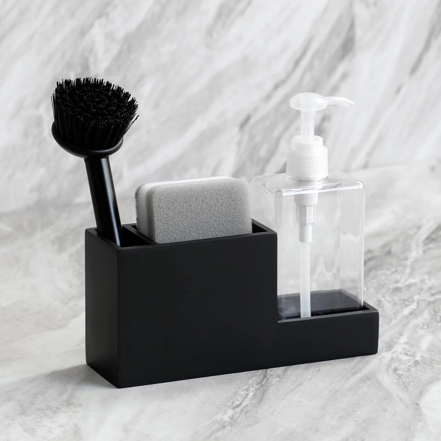 Porte-éponge pour évier de cuisine, organisateur d'éponge, torage avec porte-brosse, distributeur de