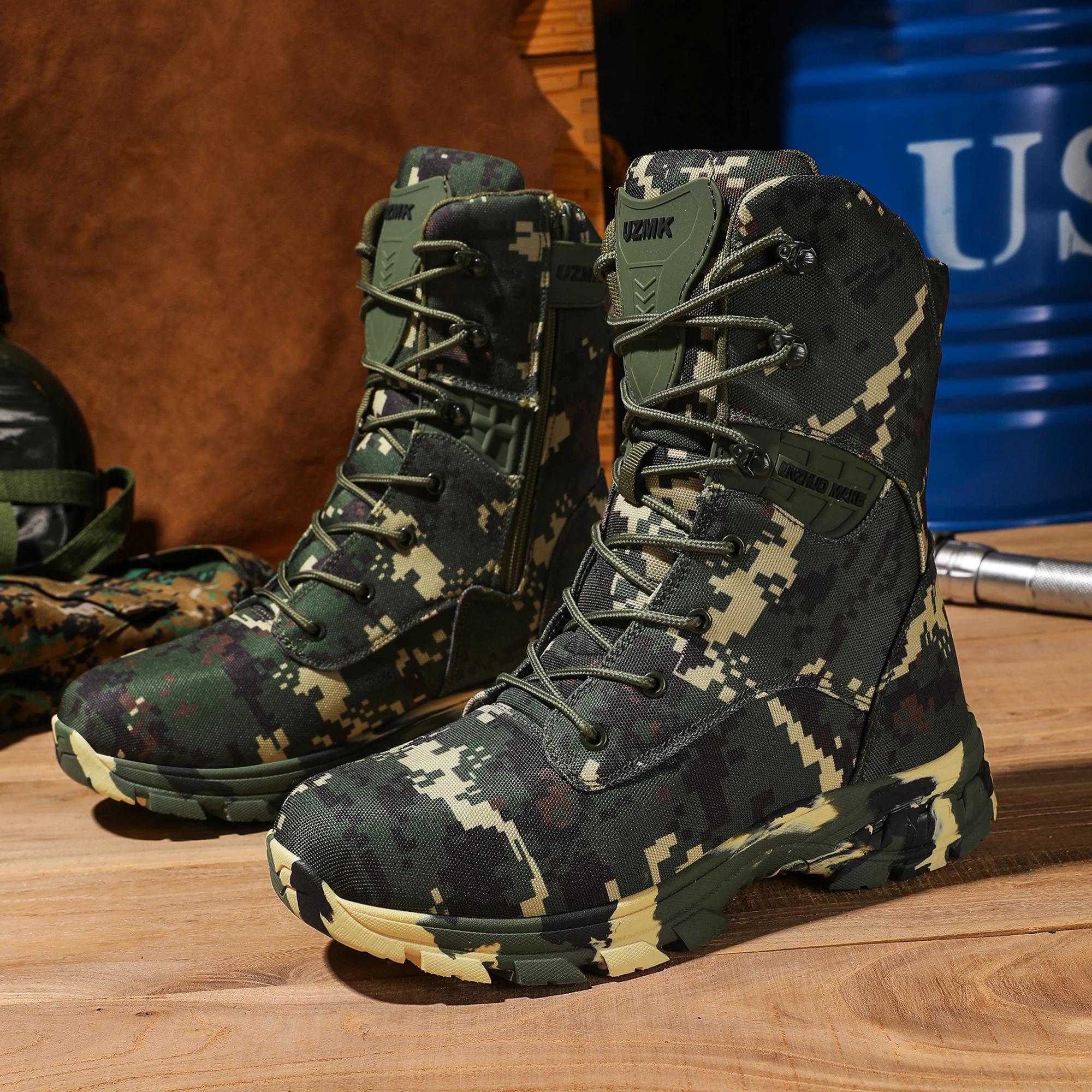 Haute qualité hommes bottes tactiques hommes armée bottes escalade randonnée chaussures militaire Ca