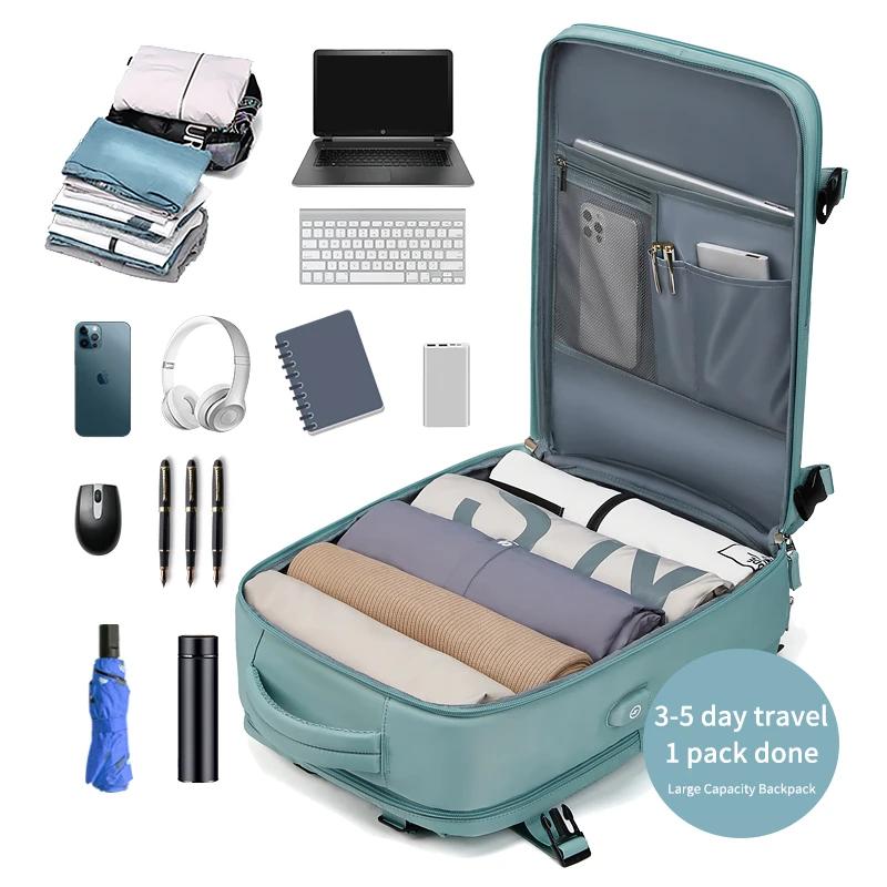 Femmes sac à dos pour ordinateur portable 15.6 pouces adolescente USB charge école sac à dos sac à c