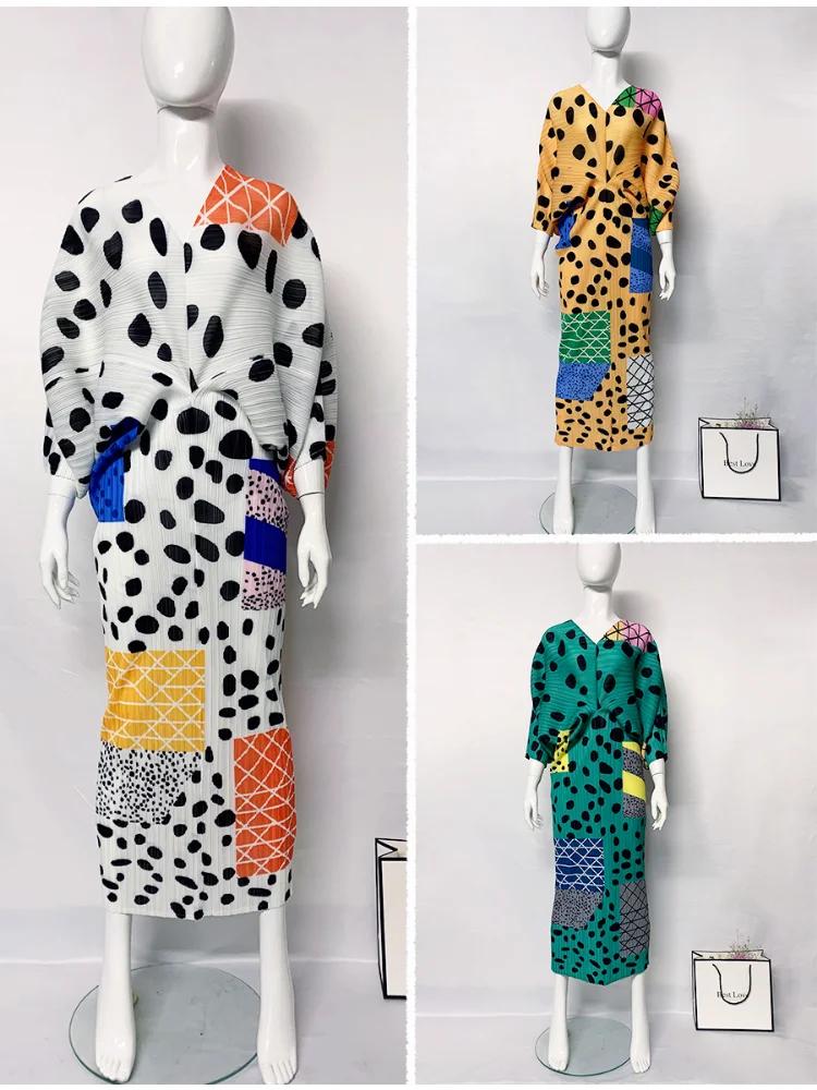 Robe plissée à manches chauve-souris à col en V pour femmes, robes mi-longues à boutonnage simple, v