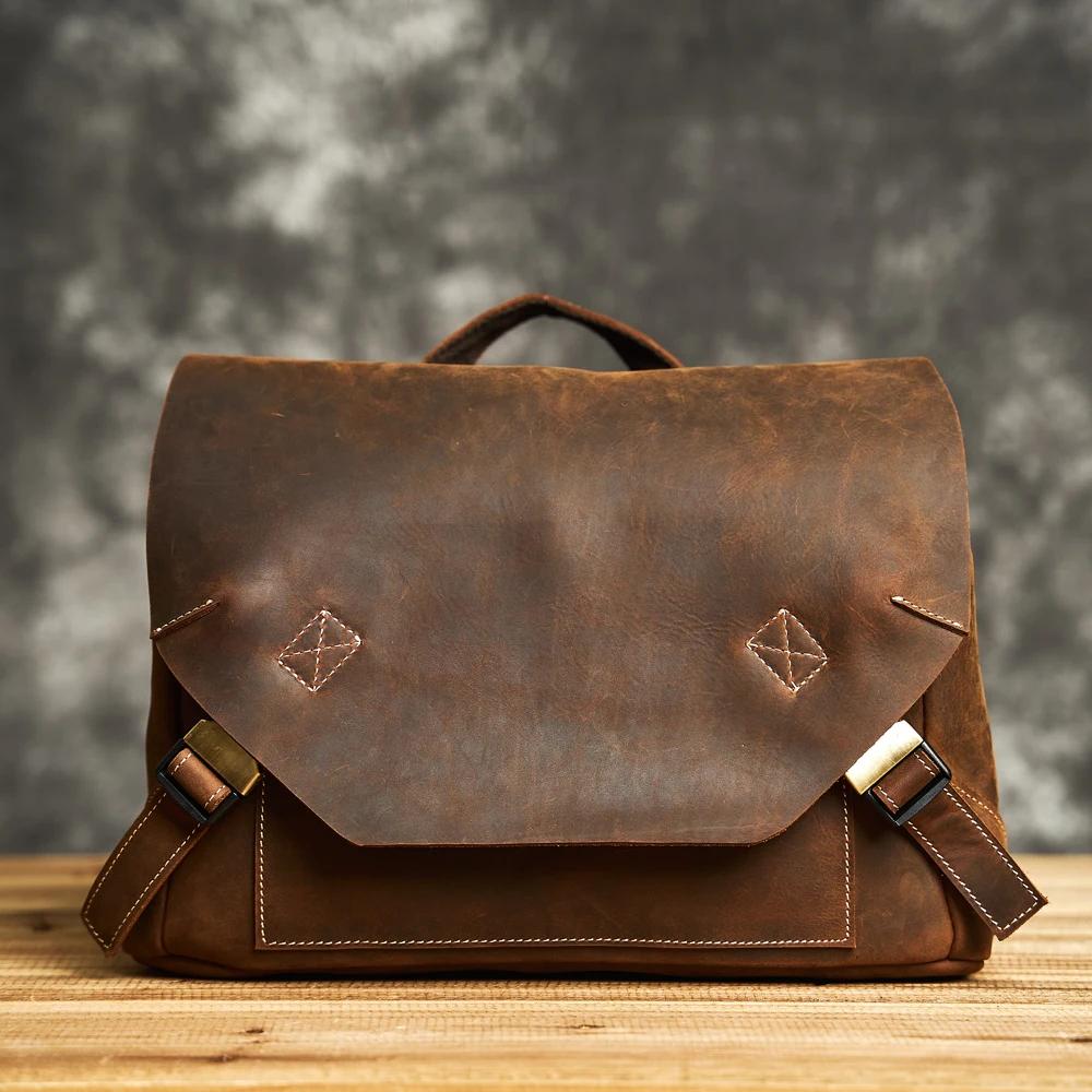 ZRCX haute qualité en cuir véritable hommes sac de messager sac à bandoulière décontracté mode homme