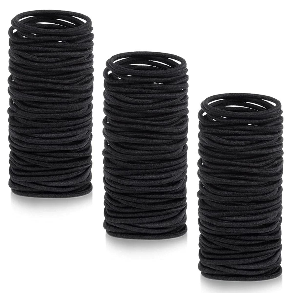 98/200 pièces élastiques noirs petits attaches de cheveux élastiques petits bandes de caoutchouc de