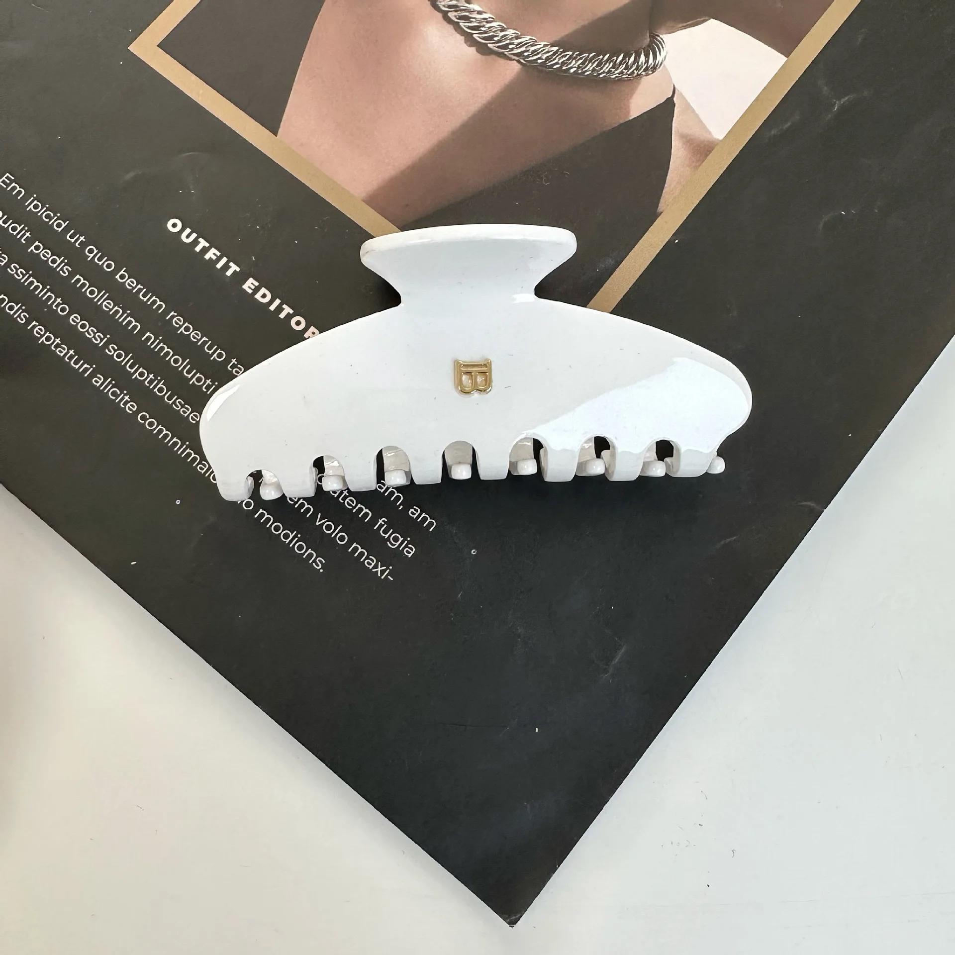 Pince à cheveux avec lettres de 2025, 9CM, pince requin, queue de cheval haute, couvre-chef, Barrett