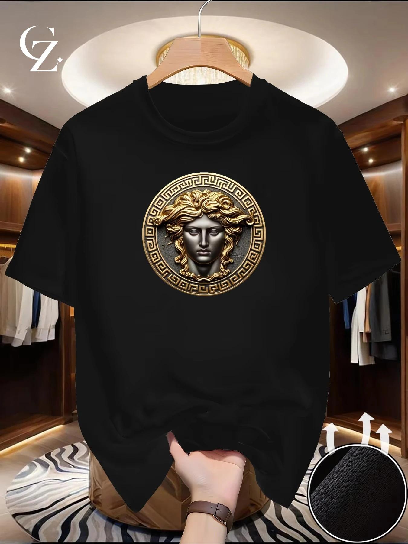 Nouveau T-shirt de course à col rond pour homme, haut léger d'été, imprimé artistique, séchage rapid