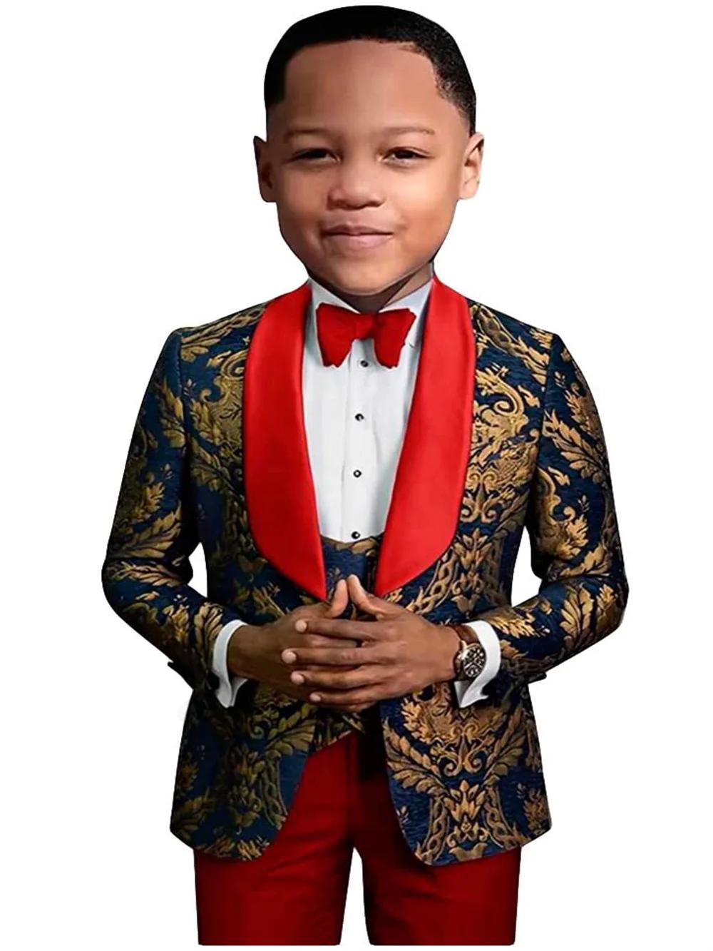 Txjojn 4 pièces ensemble de costume habillé coupe ajustée pour Occasion formelle beaux garçons ensem