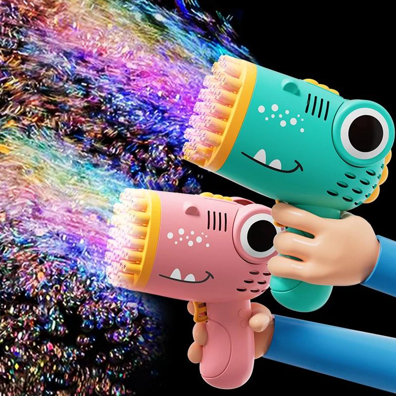 Machine à Bulles de Dinosaure à 40 Trous, Pistolet Électrique, Jouet pour ixde Mariage en Plein Air 