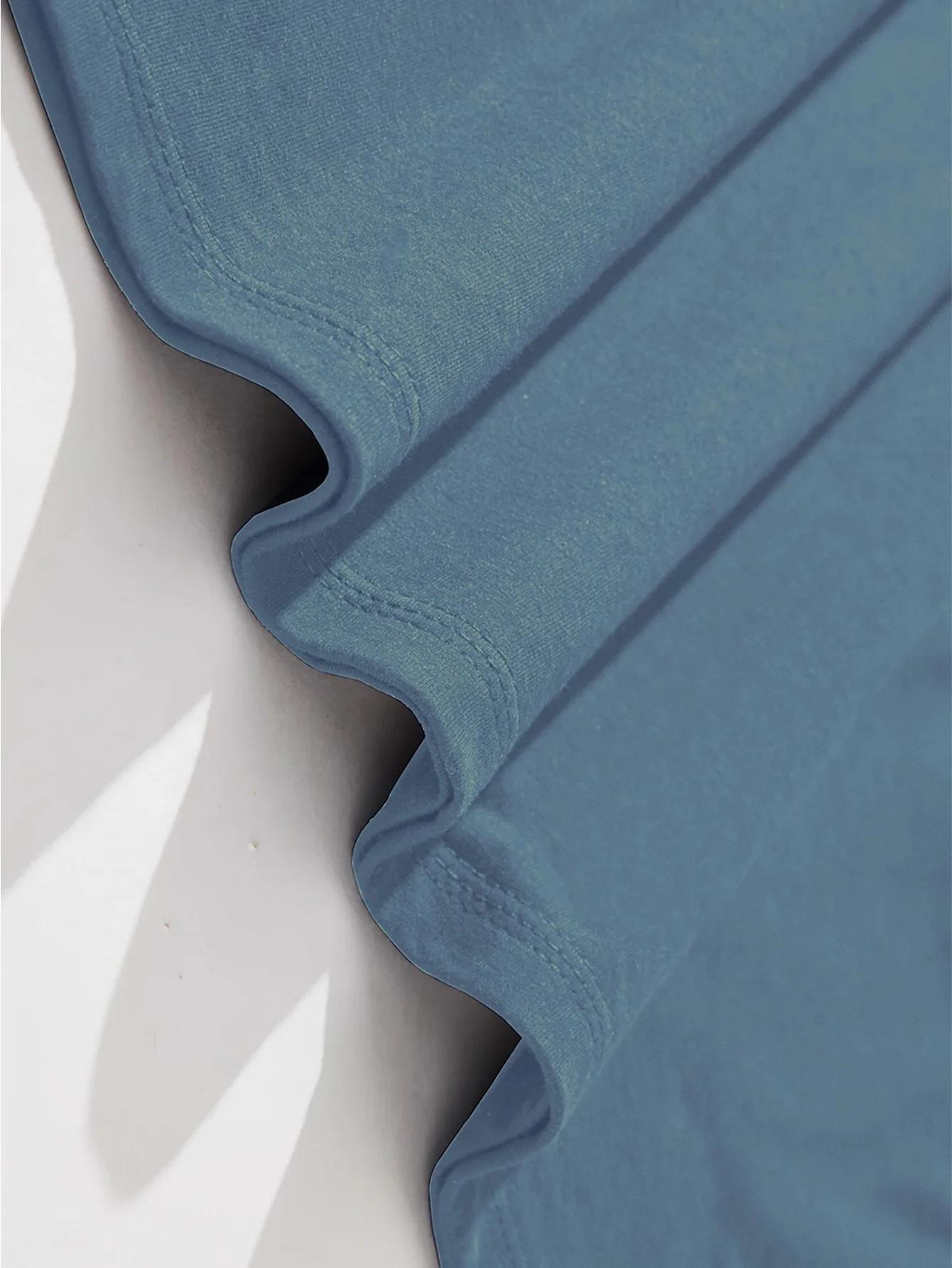 T-shirt à manches longues pour homme, 100% coton pur, ample et confortable, décontracté, à motif mon