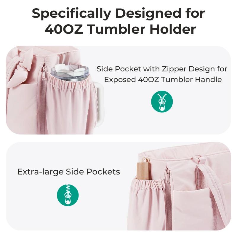 BAGSMART Sac fourre-tout de grande capacité pour femme, sac à main polyvalent pour les déplacements,