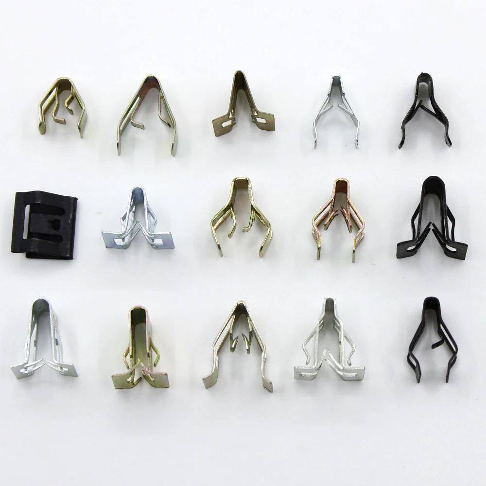 15 types de modèles de Clips métalliques, adaptés aux radios de carrosserie de voiture, tableau de b
