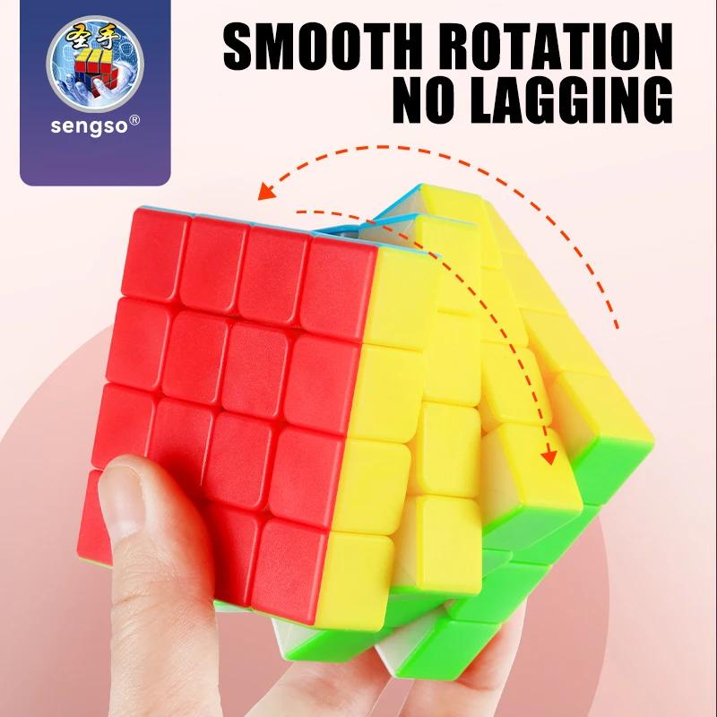 SENGSO Speed Cube 2X2 3x3 4X4 5X5 Cube pyramide résolution de problèmes casse-tête, Puzzle de couleu