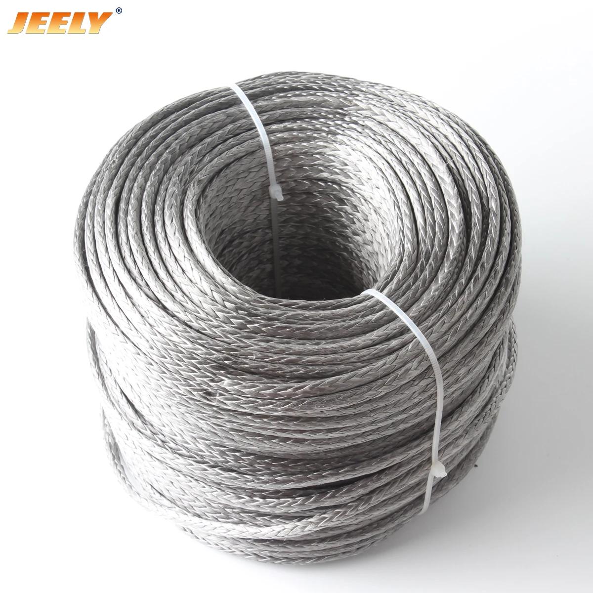Corde de treuil à tresse unique, fibre de sang kgs Uhmwpe, 50m, 4mm, 12 brins