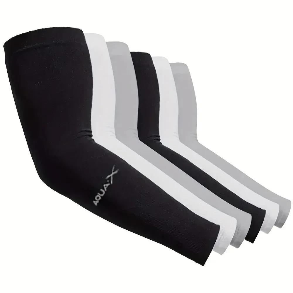 3 paires de manchons de protection solaire UV pour les bras – Protection respirante, utilisables pou