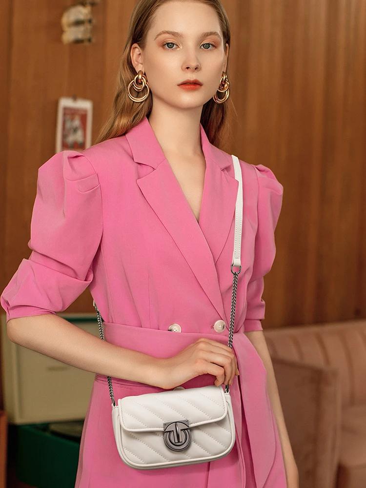 Sac à bandoulière en cuir matelassé ITAMOOD, sac à bandoulière de luxe et élégant pour femme, petit 