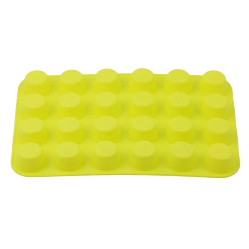 Moule à gâteau en Silicone à 24 trous, pour savon, biscuits, Cupcake, ustensiles de cuisson, plateau