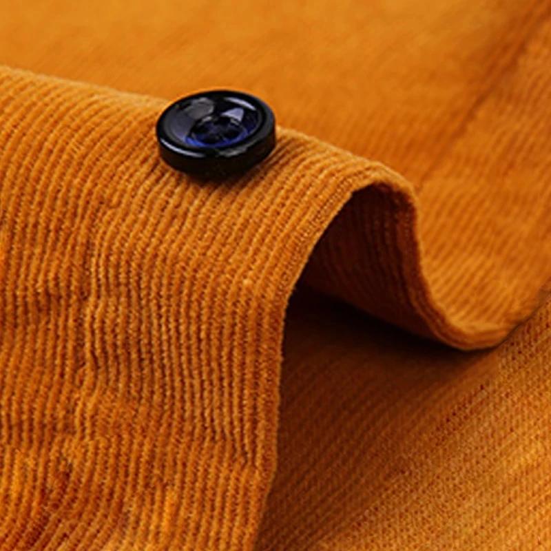 Chemise en velours côtelé à manches longues pour hommes, 100% coton, coupe régulière décontractée, p
