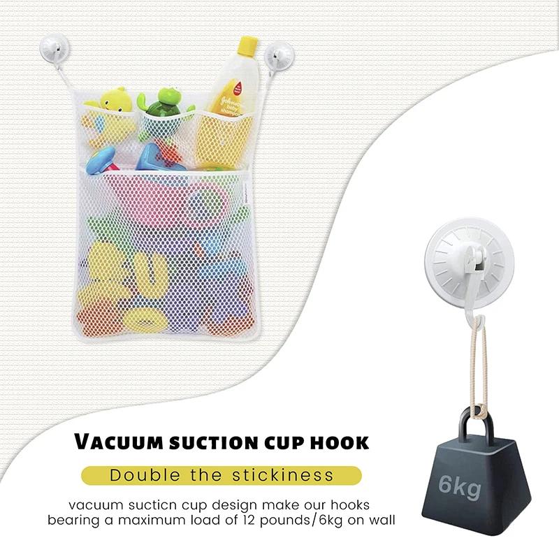 Jouets de bain pour réception-cadeau pour bébé, maille de rangement blanche pour jouets pour enfants