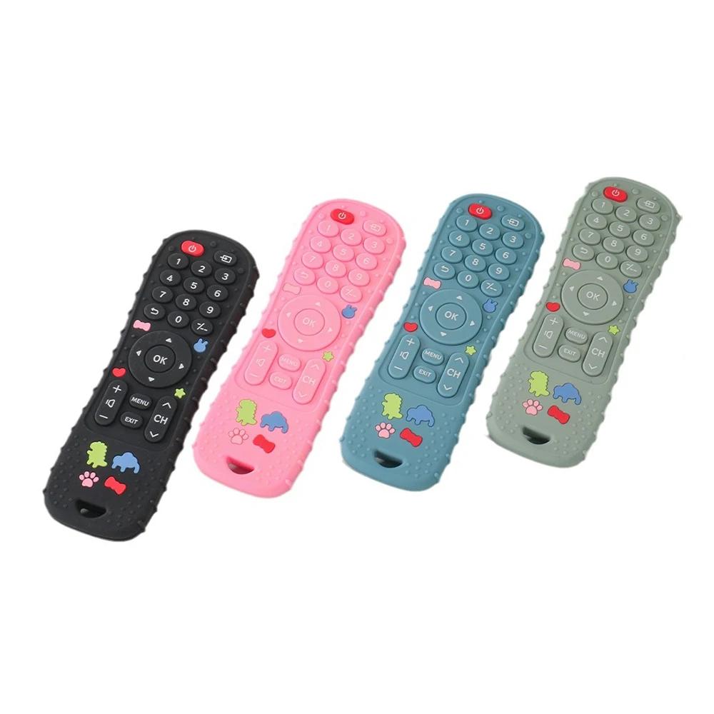 1PC Silicone bébé jouets TV télécommande forme anneau de dentition jouet sans BPA Silicone dentition