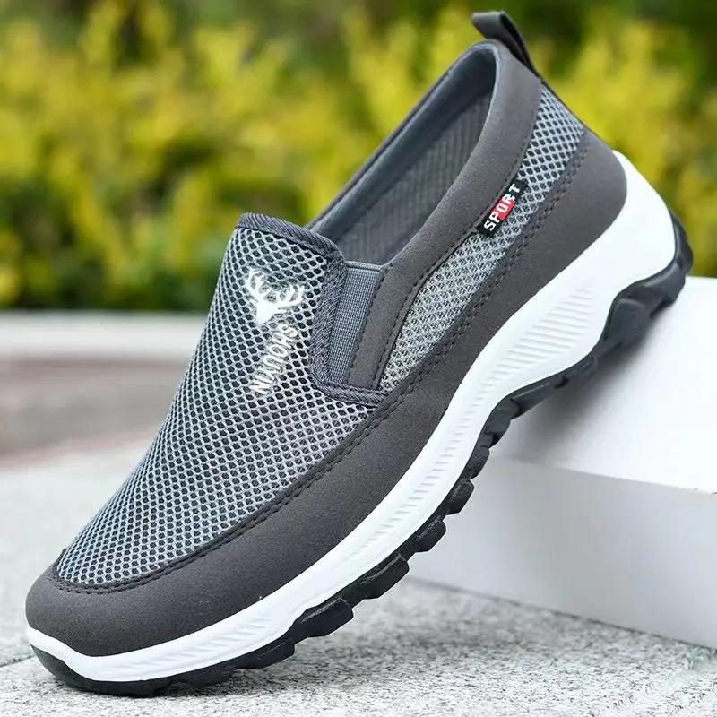 ​ Chaussures pour hommes espadrilles décontractées été respirant maille imperméable en plein air san