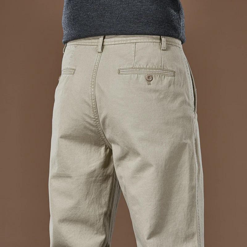 100% coton pantalons droits décontractés automne nouvelle mode ample confortable épaissi pantalons d