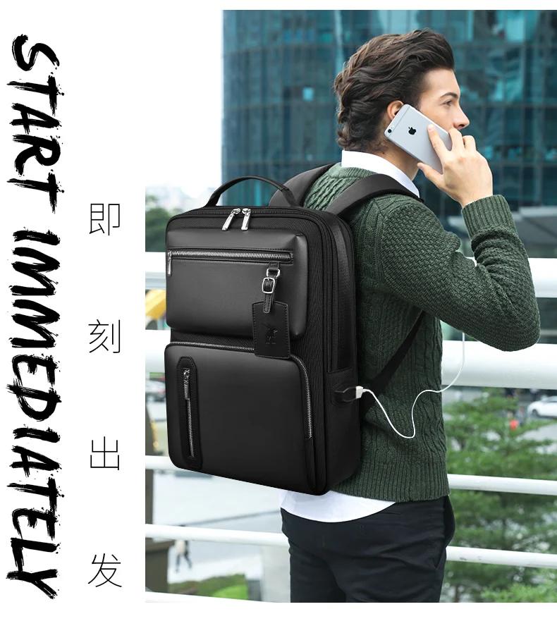 Sac à dos de transport de grande capacité, sac à dos de voyage pour hommes, sac d'ordinateur multifo