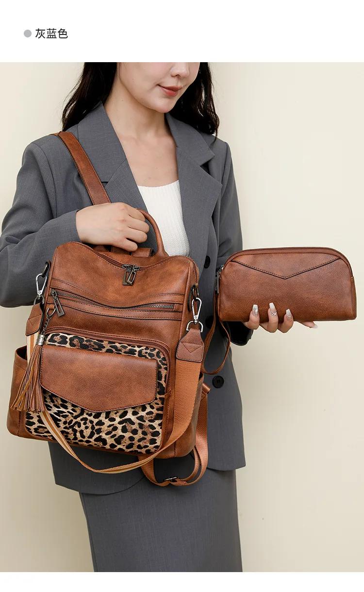 Sac à dos pour femmes sac à dos en cuir sac à main conception de frange pour les femmes voyage créat