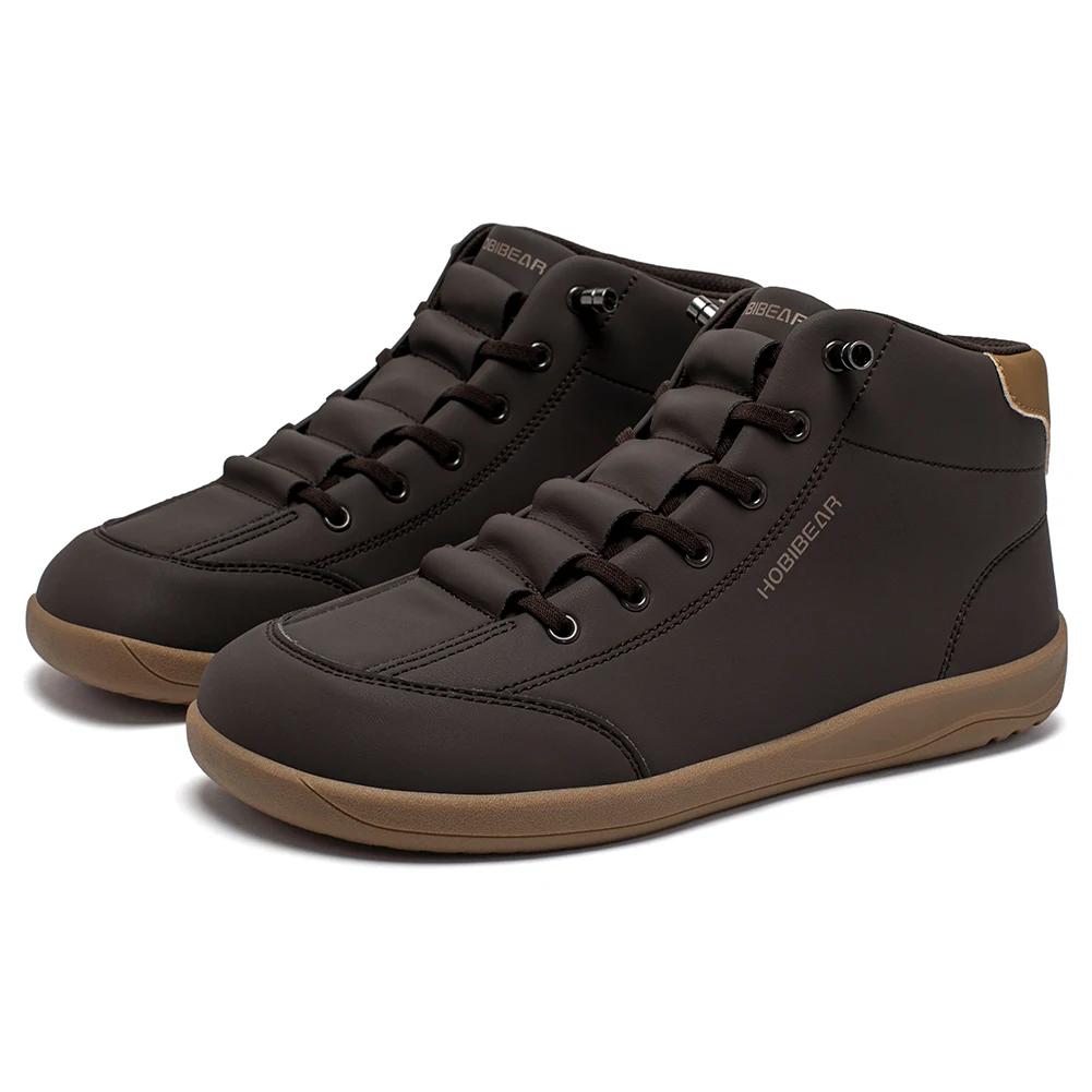HOBIBEAR chaussures mi-hautes pieds nus hommes femmes bottines à bout large en plein air chaussures 