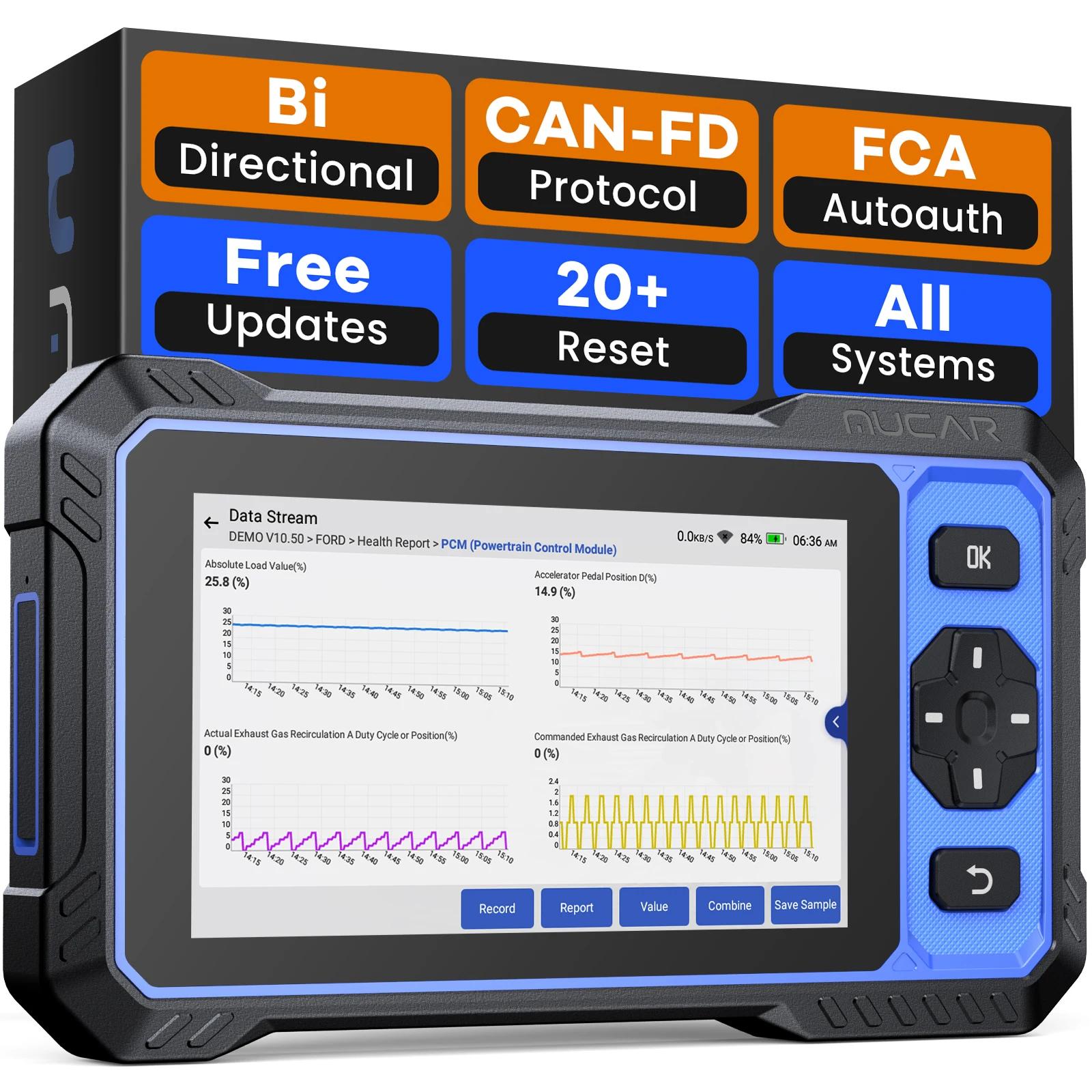 Outil de diagnostic OBD2 MUCAR 682 assisté par l'IA, diagnostic complet du système de niveau OE, 20 