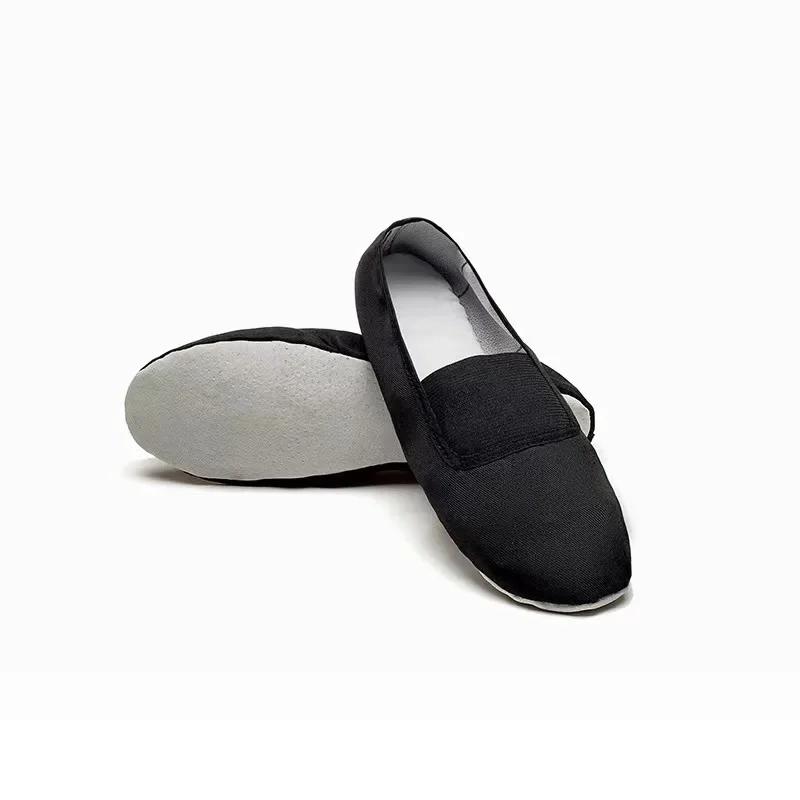 TOVN tout en cuir semelle noir blanc plat Yoga professeur Fitness gymnastique Ballet danse chaussure