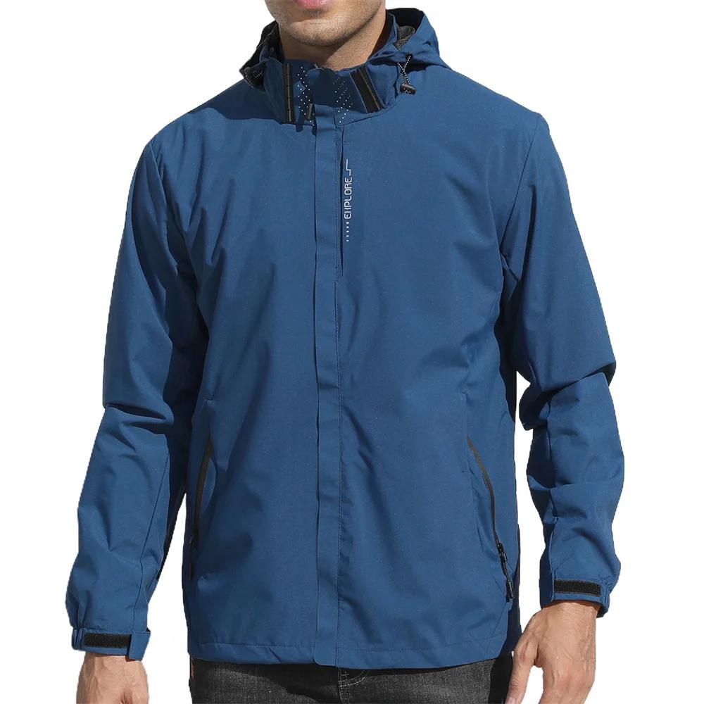 Veste de poinçonnage décontractée pour hommes, coupe-vent à capuche et fermeture éclair, manteau aju