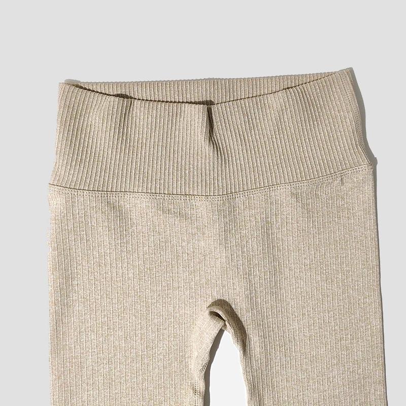 Pantalon de Yoga sans couture, Leggings de sport, taille haute, couleur unie, pleine longueur, pour 