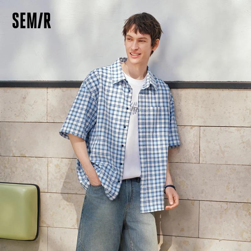 Chemise Homme Semir 2026 Ample à Carreaux Col Revers Tendance Poche Plaquée Décontractée Polyvalente