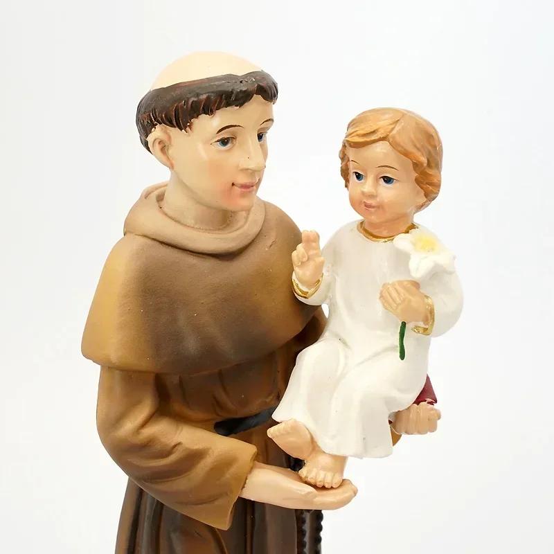 Statue de Saint-Antonio 20/30Cm, 1 pièce, icône de prière de la famille Saint catholique, ornements 