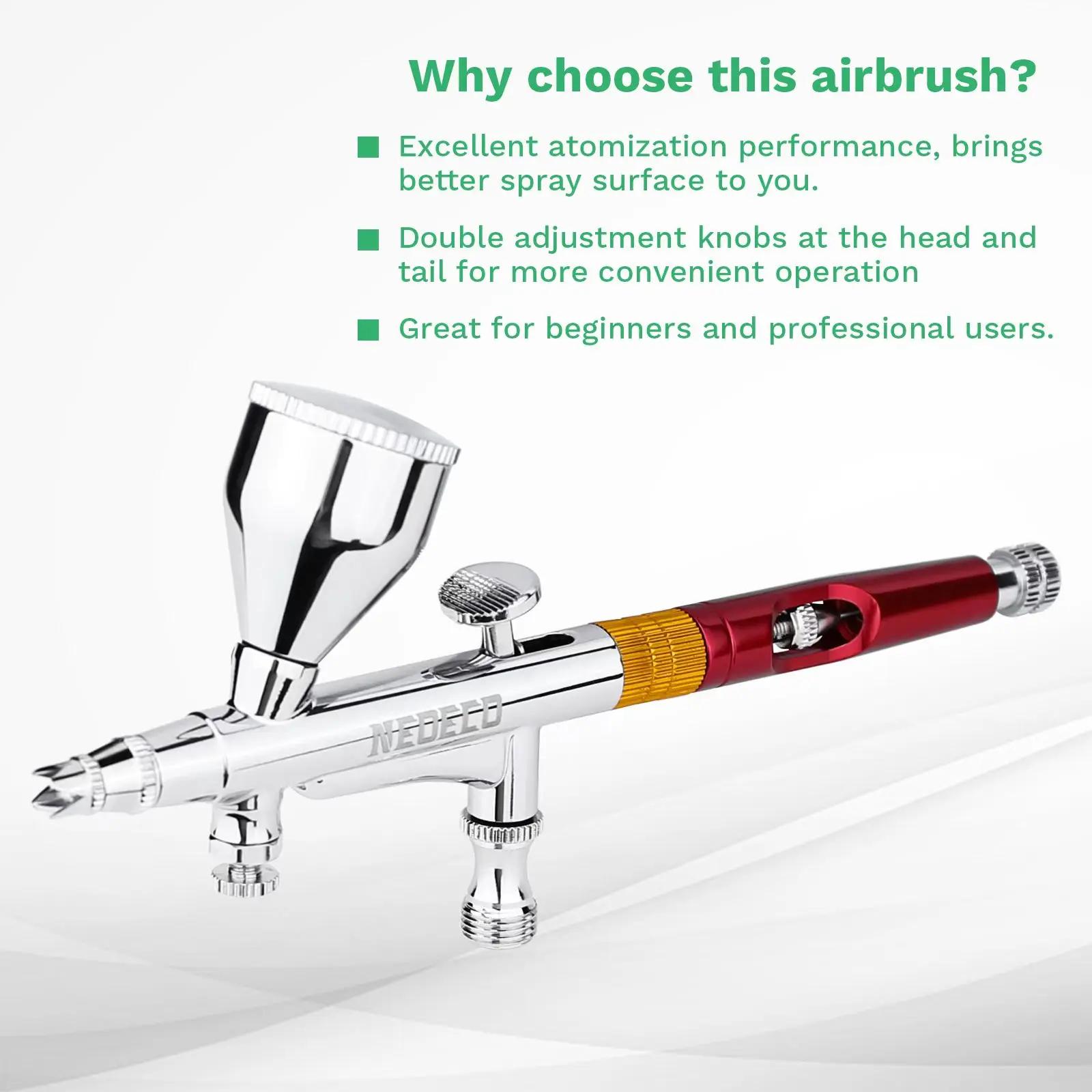 Aérographe à double Action avec Kit de compresseur d'arrêt automatique 30psi, pistolet de pulvérisat