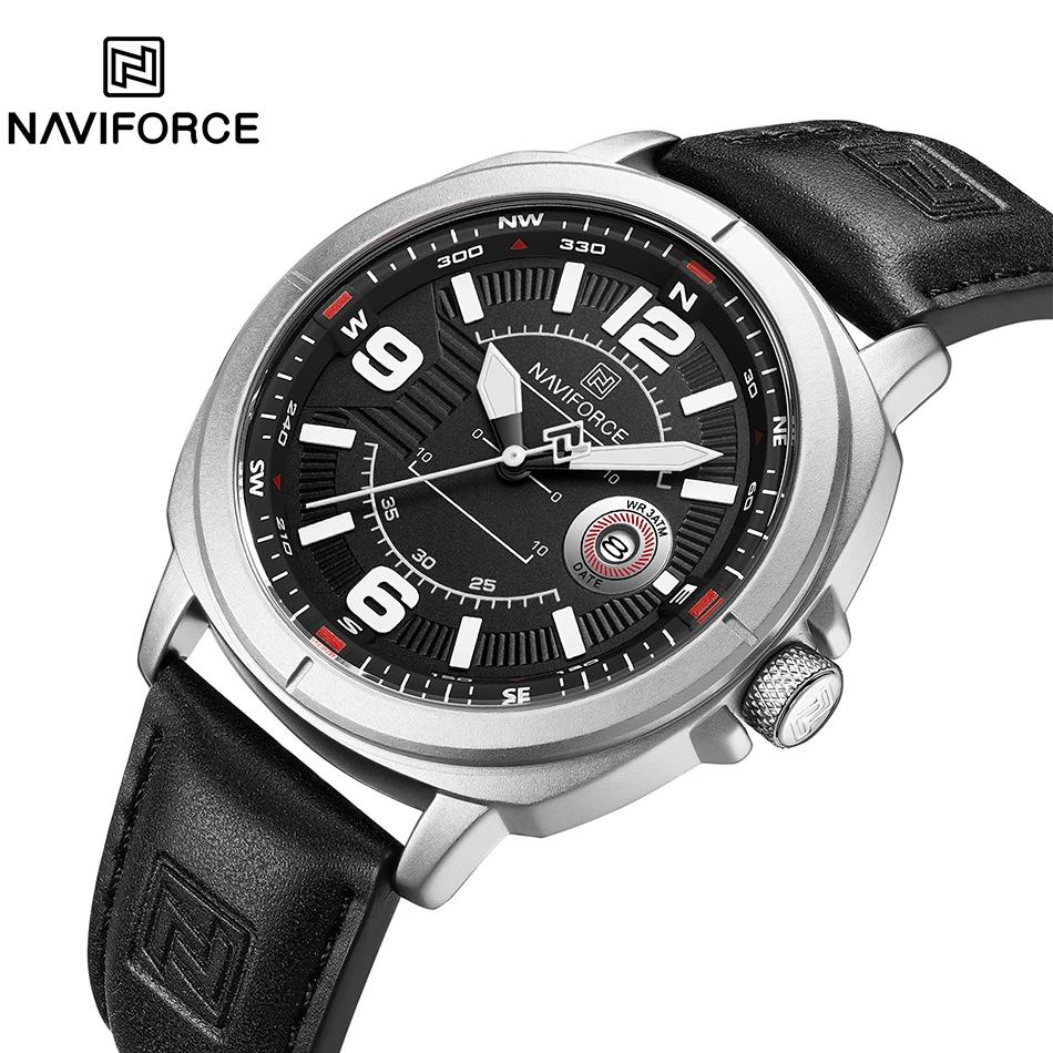 NAVIFORCE marque hommes montre à Quartz de haute qualité bracelet en polyuréthane calendrier mâle mo