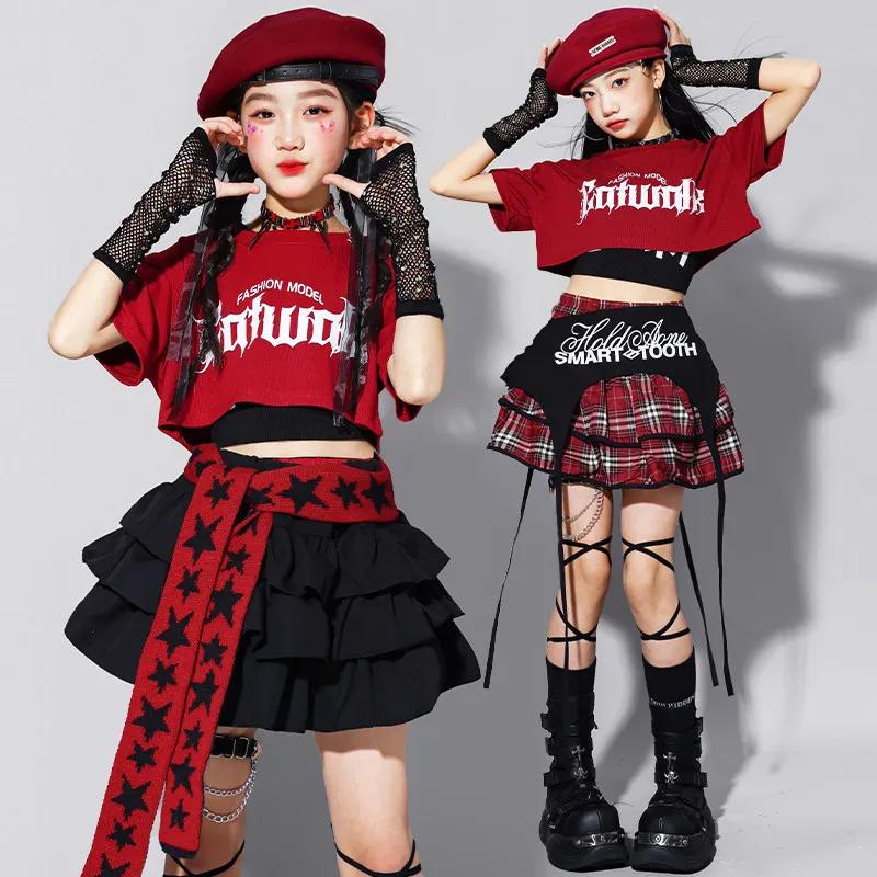 Ensemble de vêtements d'été pour filles, style K-pop, crop top, jupes à volants, costume de danse de