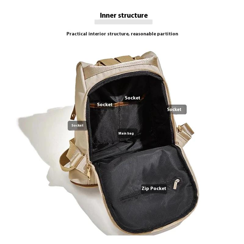 Sac à dos en tissu FOXER pour femme 2026 – Sac à bandoulière tendance avec poignée supérieure pour é
