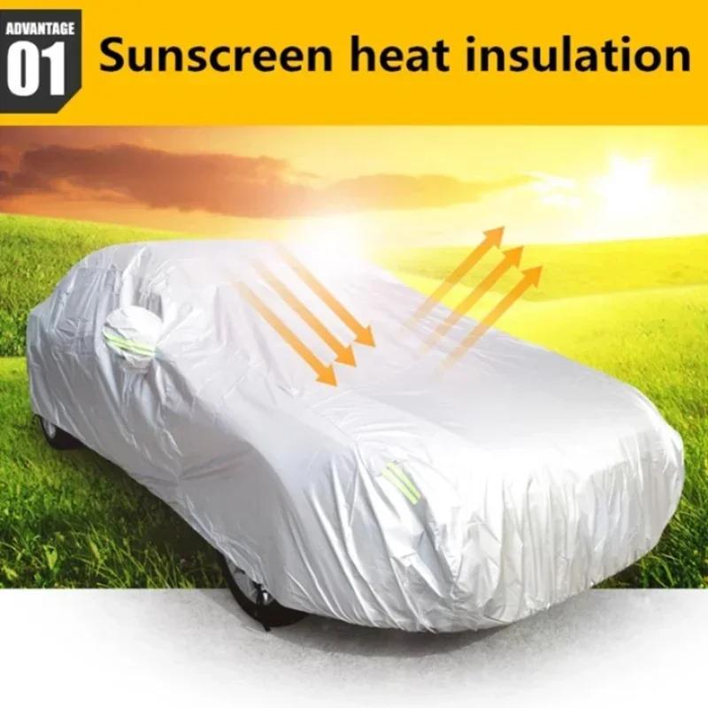 Housse de Protection extérieure pour voiture, couverture de neige extérieure complète, pare-soleil, 