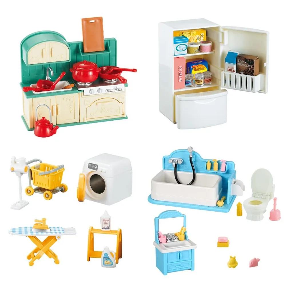 Meubles miniatures forêt, cuisine familiale, jouet, Table à manger, accessoires pour maison de poupé