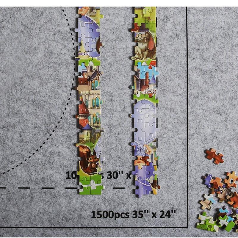 Tapis de puzzle en rouleau de feutre, tapis de jeu, couverture pour jusqu'à 1500 pièces, accessoires