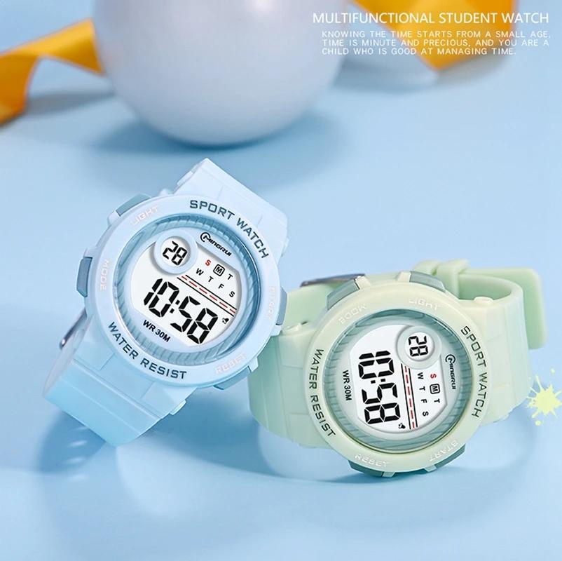 OHSEN enfants Sport montres 30M étanche rose Silicone électronique montre-bracelet chronomètre enfan
