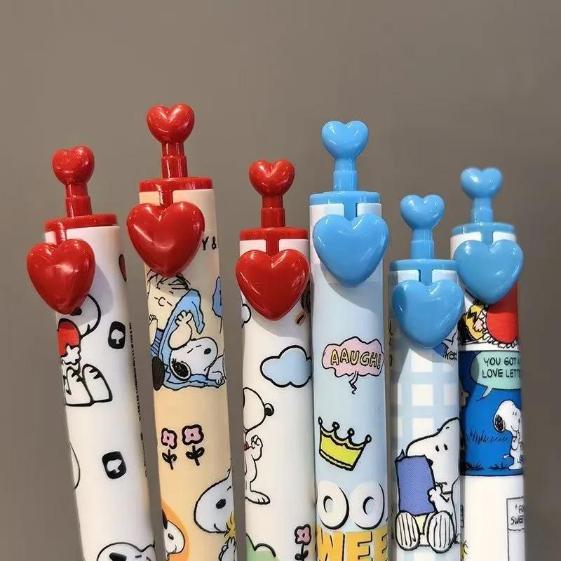 Stylo gel Snoopy Woodstock Charlie Brown, accessoire d'animation secondaire, dessin animé mignon et 