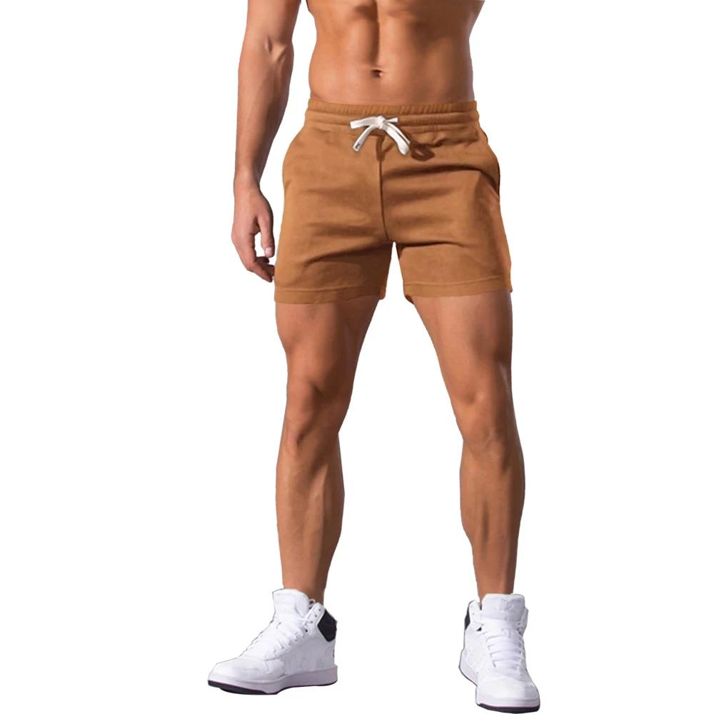 Shorts pour hommes été casual respirant cordon pantalon court couleur unie Boardshorts Joggers sport