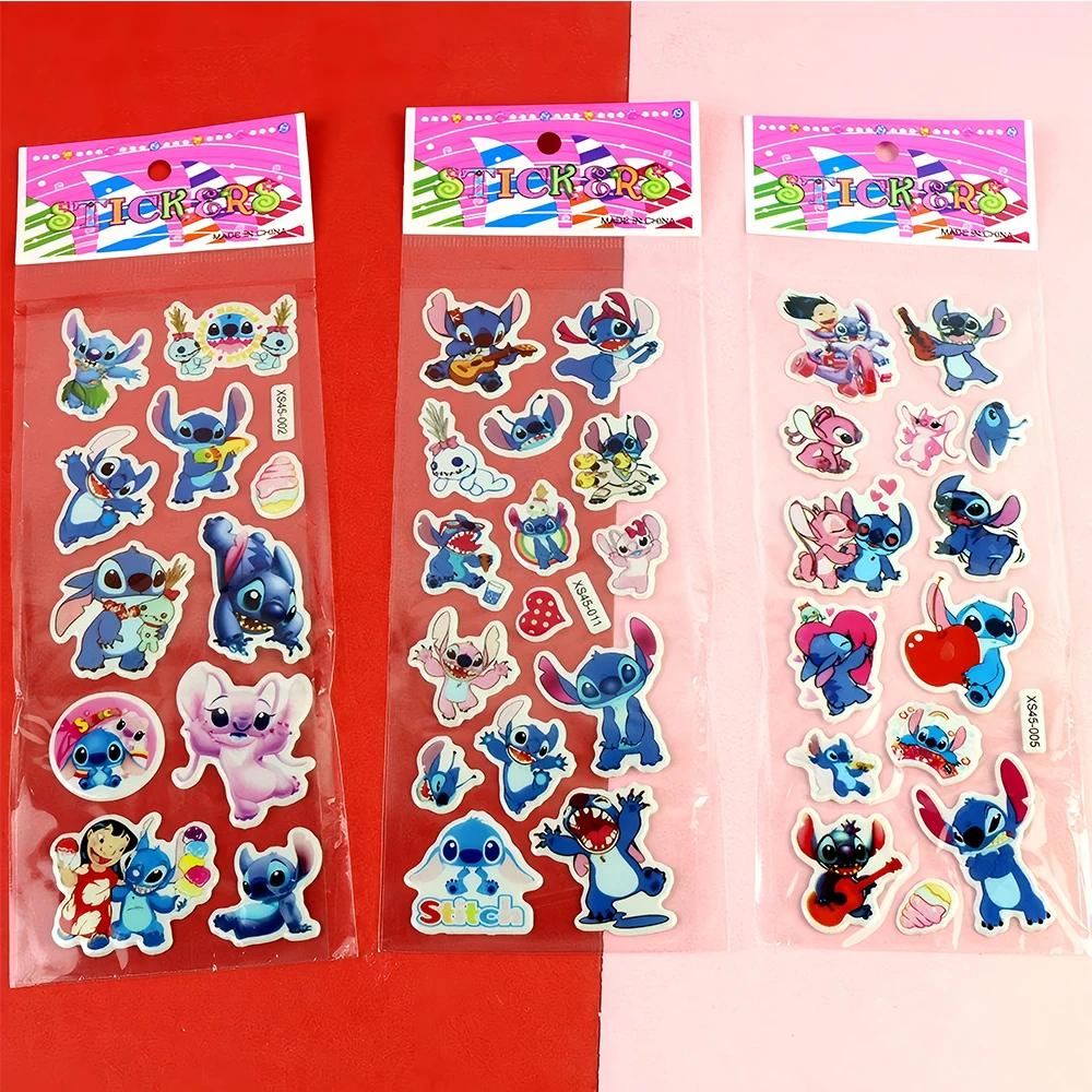 Autocollants bulle point de dessin animé Disney pour enfants, 12 pièces, autocollants gonflés 3D en 