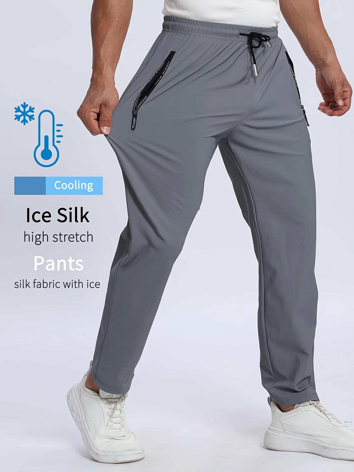 Pantalon de survêtement décontracté pour hommes, respirant, grande taille, séchage rapide, droit, ta